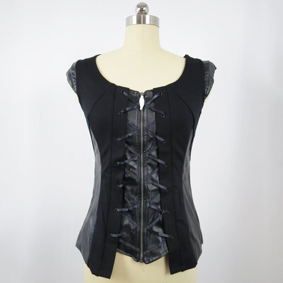 Disney Maleficent Hot Topic Corset Top Goth M NWT Limited Collab - Picture 2 of 16